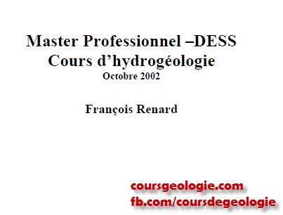 Cours d'hydrogéologie