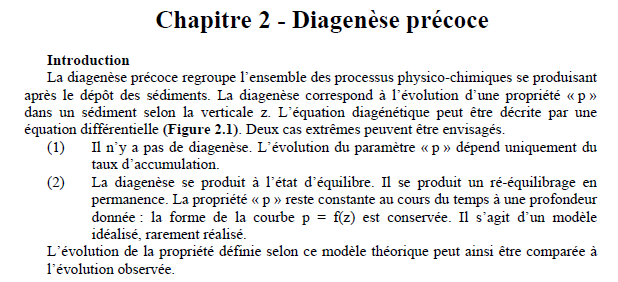 Diagenèse précoce