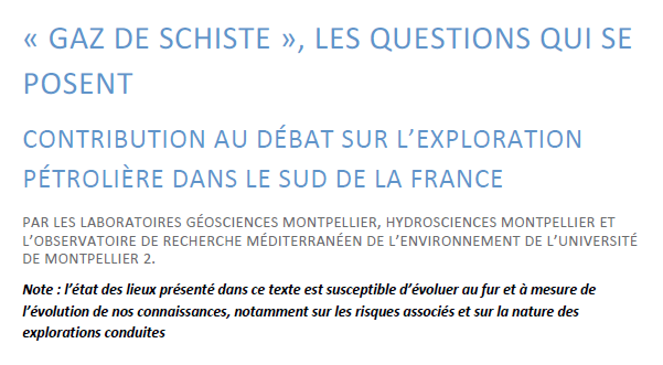 Gaz de schiste, les questions qui se posent