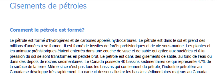 Gisements de pétroles