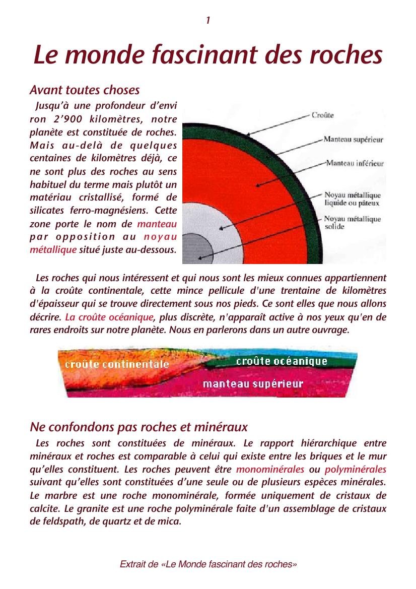 Le monde fascinant des roches
