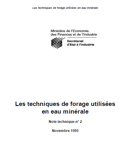Les techniques de forage utilisées en eau minérale