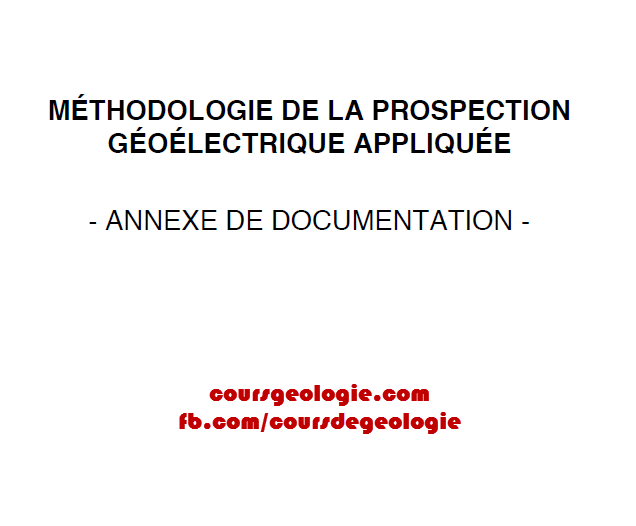 Méthodologie de la prospection géologique appliquée