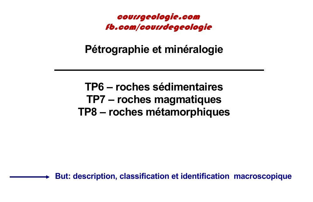 Pétrographie et minéralogie