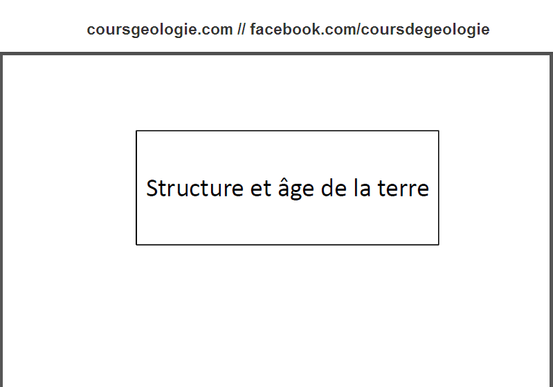 Structure et âge de la terre