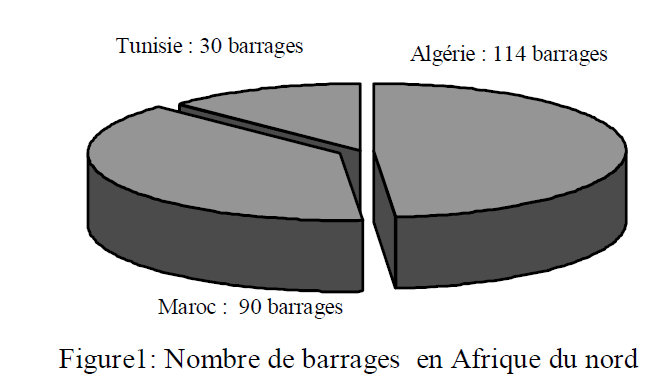 Figure 1: Nombre de barrages en Afrique du nord
