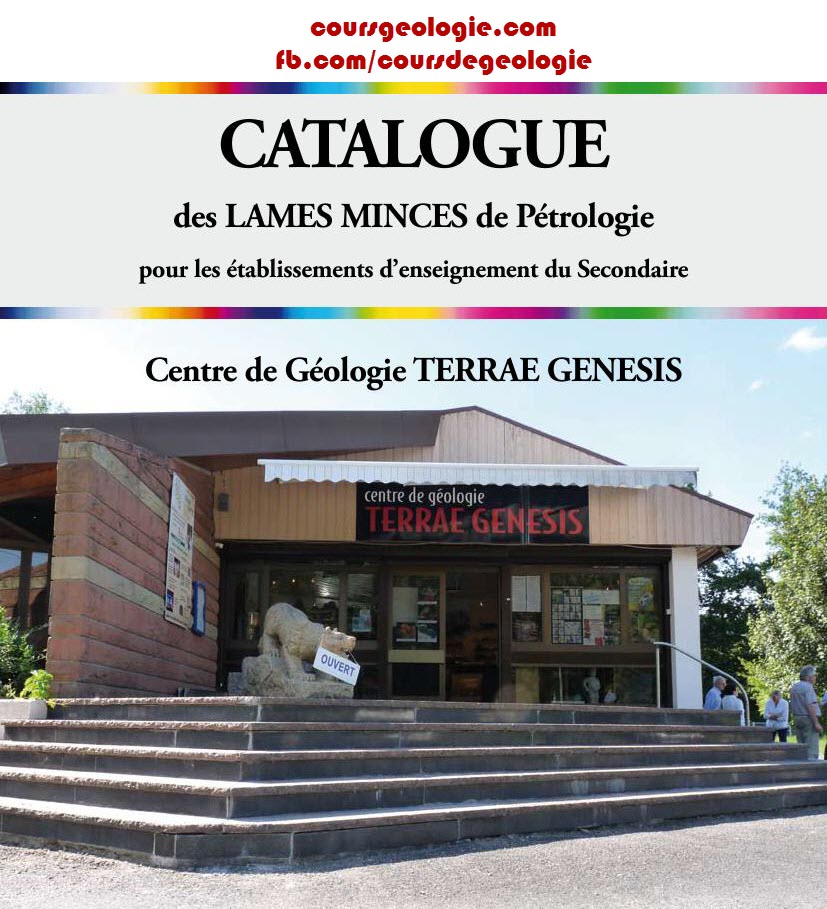 Catalogue des lames  minces de Pétrologie